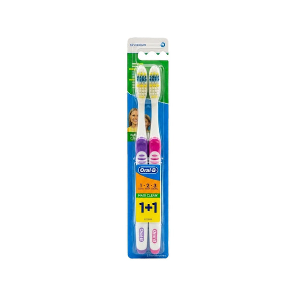 Oral-B Vision Max Clean Toothbrushes, Comfortable Handle, 1+1 Pack