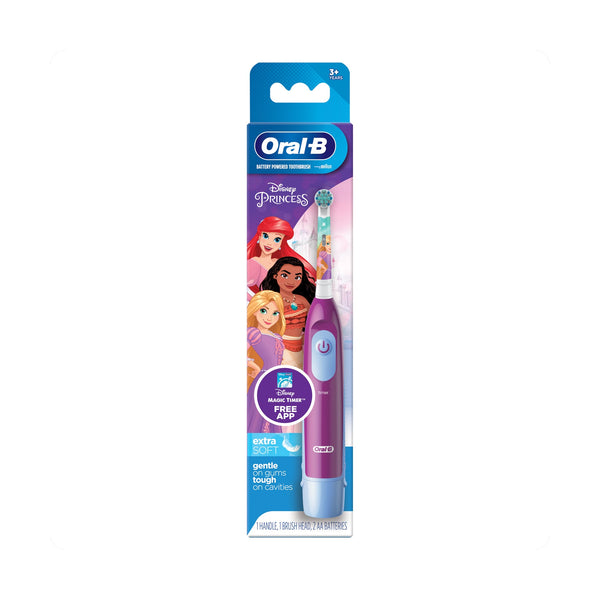 Oral-B Princess Battery-Powered Toothbrush for Kids, Rotating Powerhead, Ages 3+