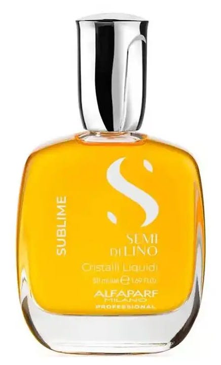 Alfaparf Milano Semi di Lino Sublime Cristalli Liquidi Hair Serum, Flaxseed Oil and Vitamin E, 50 ml
