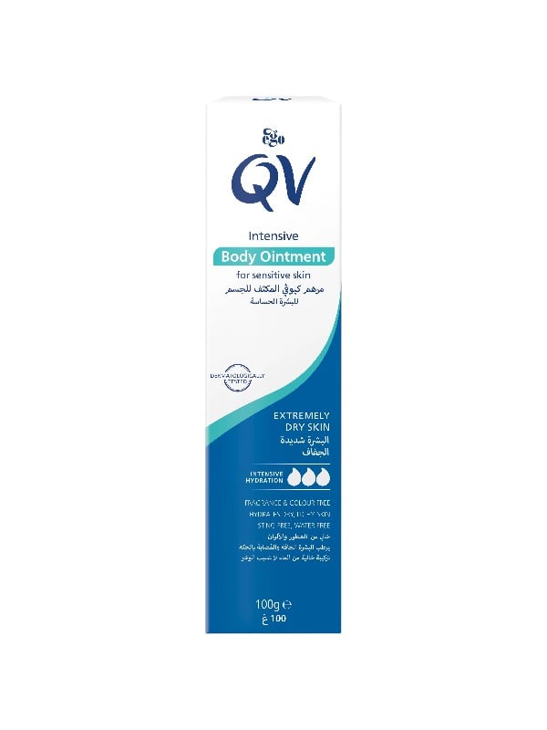 QV Intensive Cream Rich Moisturizer for Sensitive and Very Dry Skin, Fragrance-Free, 100g