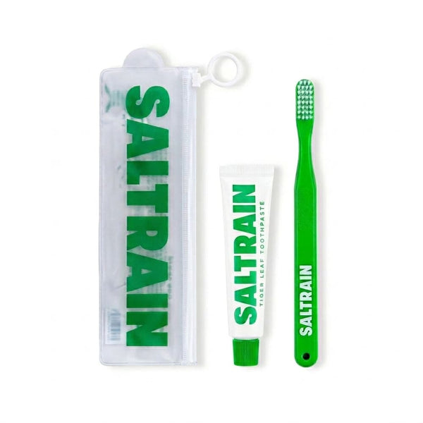 Saltrain Tiger Leaf Ultra Fresh Toothpaste with Toothbrush, Mint, 30g
