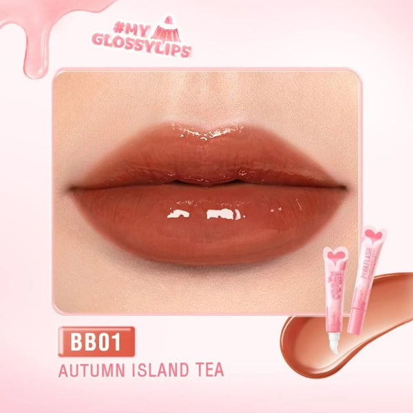 Pink Flash Moisturizing Creamy Lip Gloss BB01 Warm Brown Natural Finish