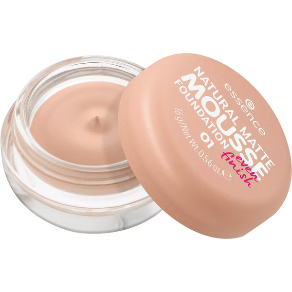 Essence Natural Mousse Foundation Lightweight Medium Coverage Natural Finish Shade #01