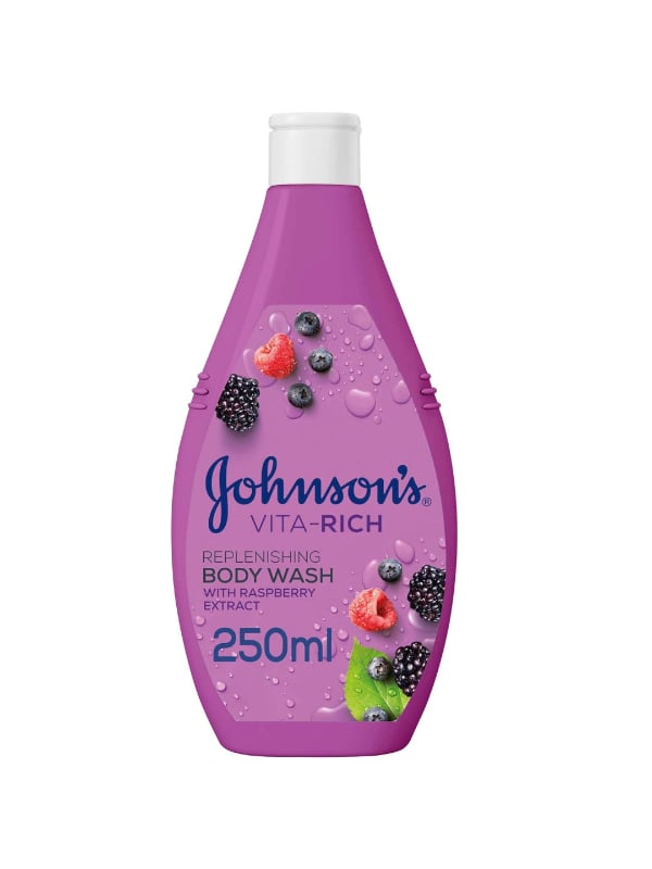 Johnson's Raspberry Shower Gel with Vegetable Glycerin, 250 ml