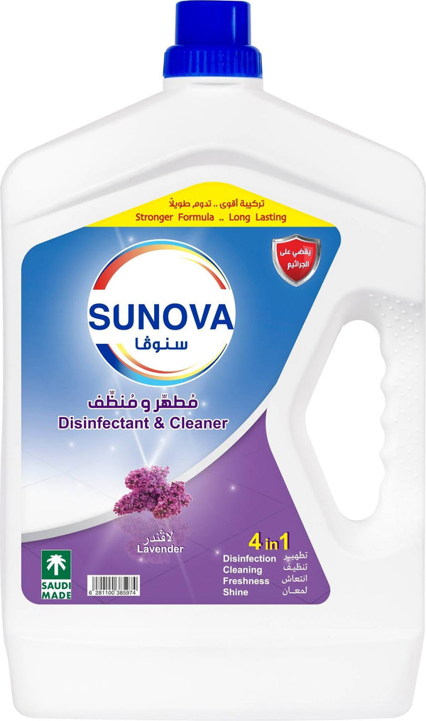 Sunova Disinfectant Cleaner Lavender Liquid Surface Cleaner 3 L