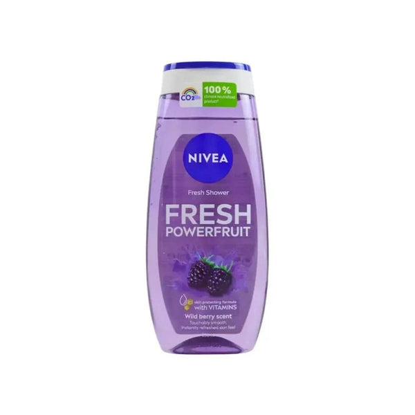 NIVEA Fresh Powerfruit Shower Gel Refreshing Cleanser Blueberry Scent 250 ml