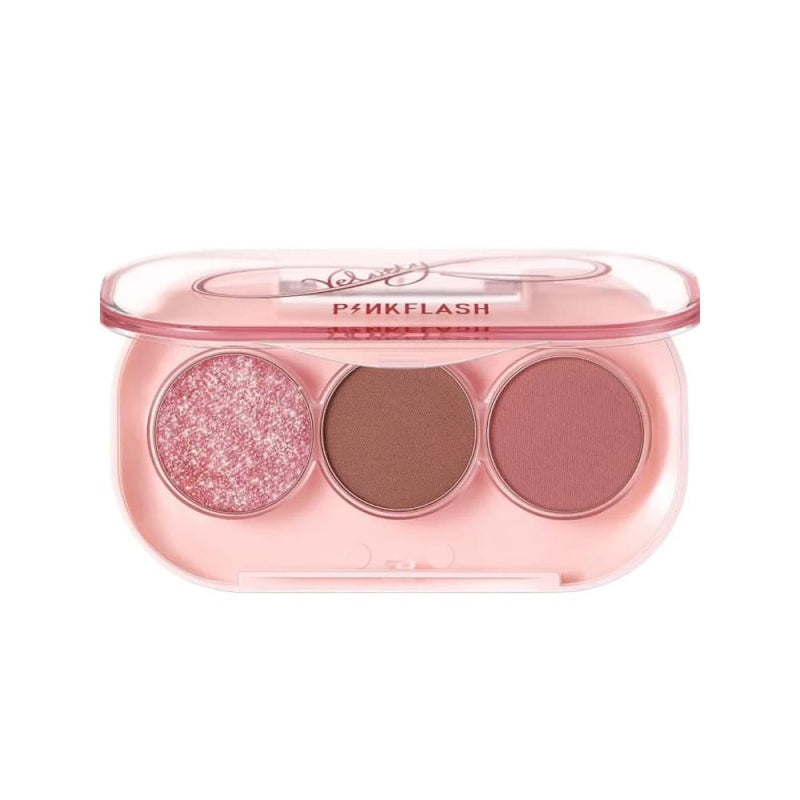 Pink Flash PK03 Rose Fantasy Eyeshadow Palette Shimmer Pink Soft Pink Warm Brown