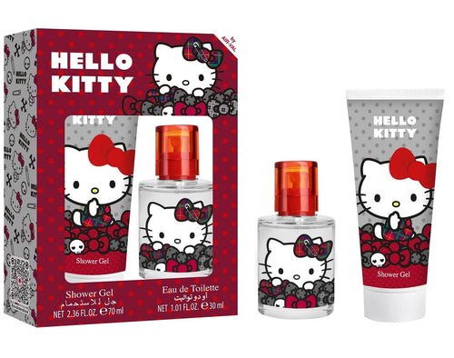 Air Val Hello Kitty Eau de Toilette and Shower Gel Set Orange Violet Vanilla 30ml + 70ml