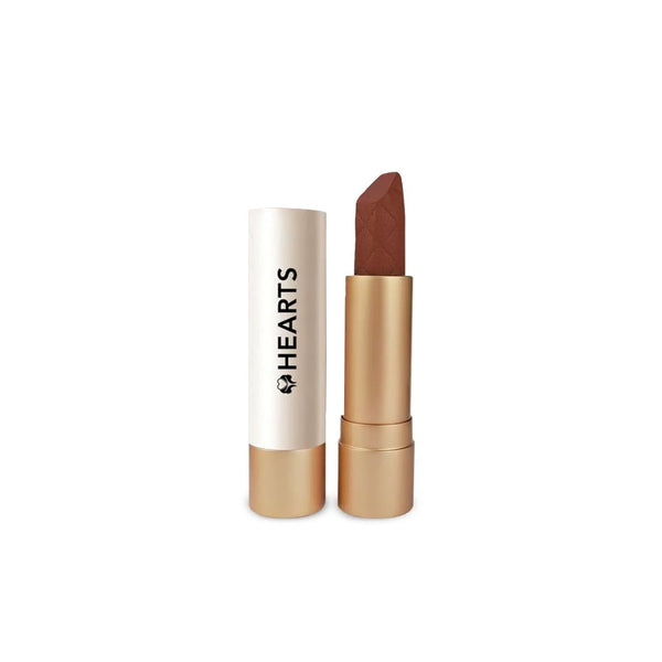 Hearts Cream Lipstick Creamy Glossy Finish Real Brown 01