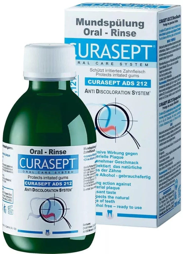 Curasept ADS 212 Mouthwash Alcohol-Free Chlorhexidine 0.12% Fresh Mint 200 ml
