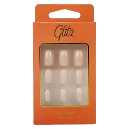 Glitz Nails Oval Artificial Nails Ombre 31 Soft Baby Pink 24 Pieces