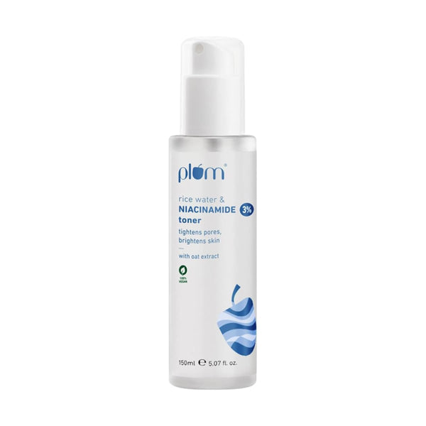 Plum Rice Water Toner with 3% Niacinamide
