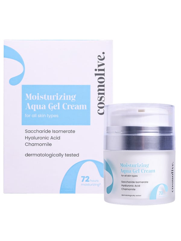 Cosmolive Aqua Gel Cream Moisturizer, Saccharide Isomerate, Hyaluronic Acid, 50ml