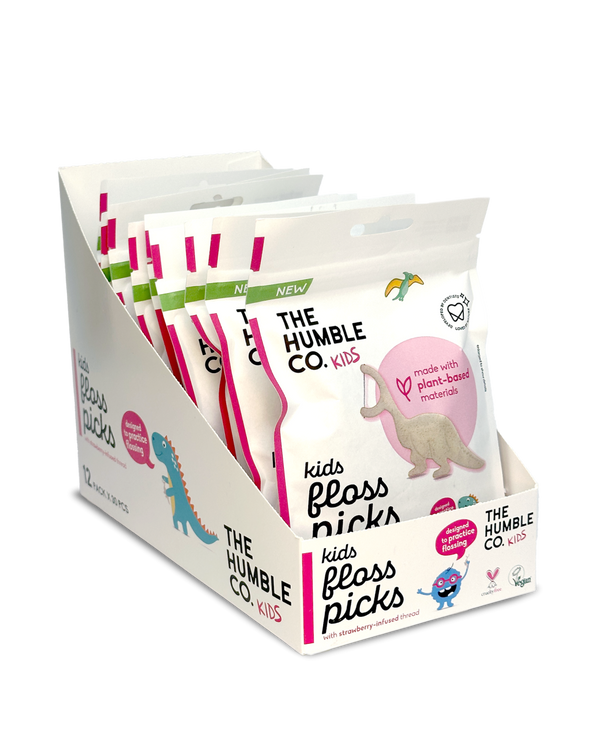 Humble Kids Floss Picks Strawberry Flavor 30 Pieces