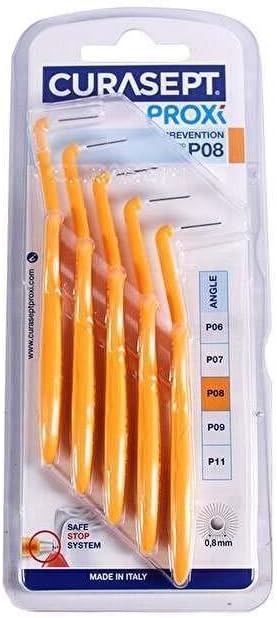 Curasept Proxi P08 Interdental Brushes Light Orange 0.8 mm, 5 or 6 Pack