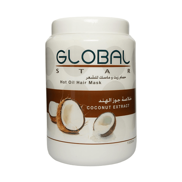 Global Star Hot Oil Hair Mask Coconut Extract Moisturizing Treatment 1500 ml
