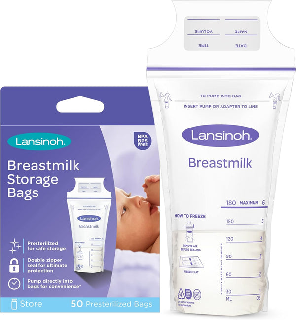 Lansinoh Breastmilk Storage Bags, 50 Count