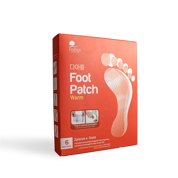 The Essence Of Nature Warm Foot Patches, Herbal Extract, 6 Patches