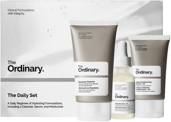 The Ordinary The Daily Set Skincare Kit Squalane Cleanser Hyaluronic Acid 2% + B5 Moisturizer 110ml
