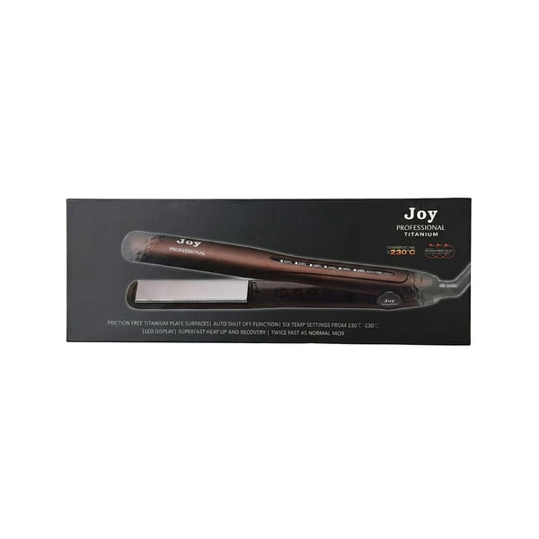 Joy Professional Slim Titanium Hair Straightener FD-14102, 6 Heat Settings, LED Display, 130C230C