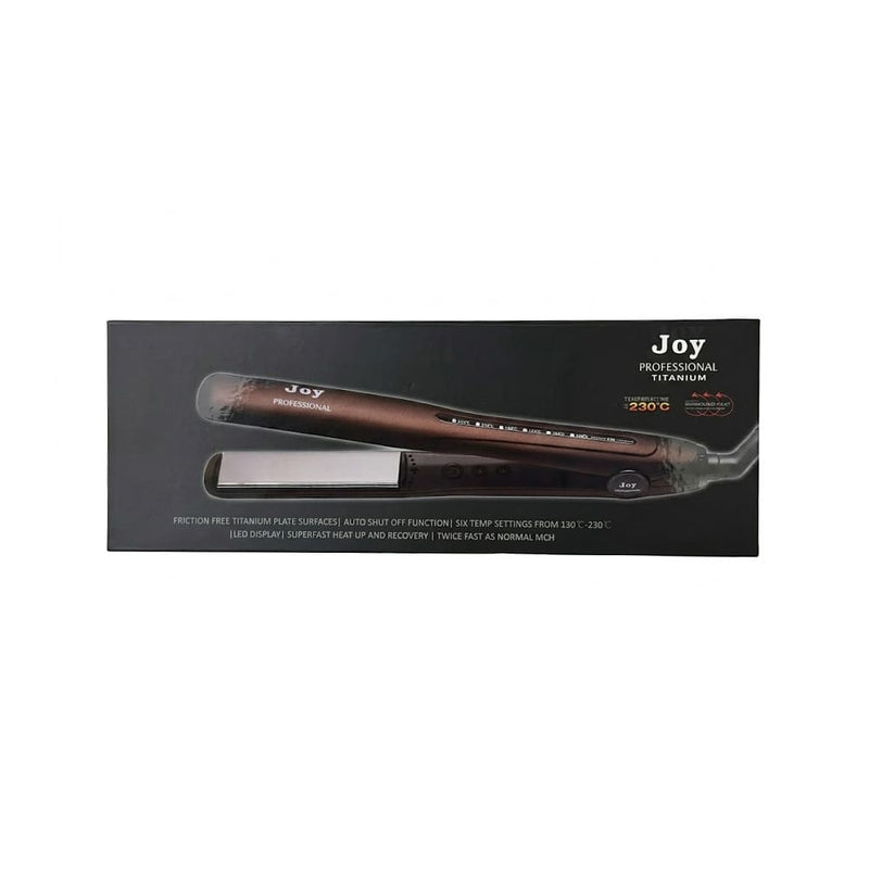 Joy Professional Slim Titanium Hair Straightener FD-14102, 6 Heat Settings, LED Display, 130C230C