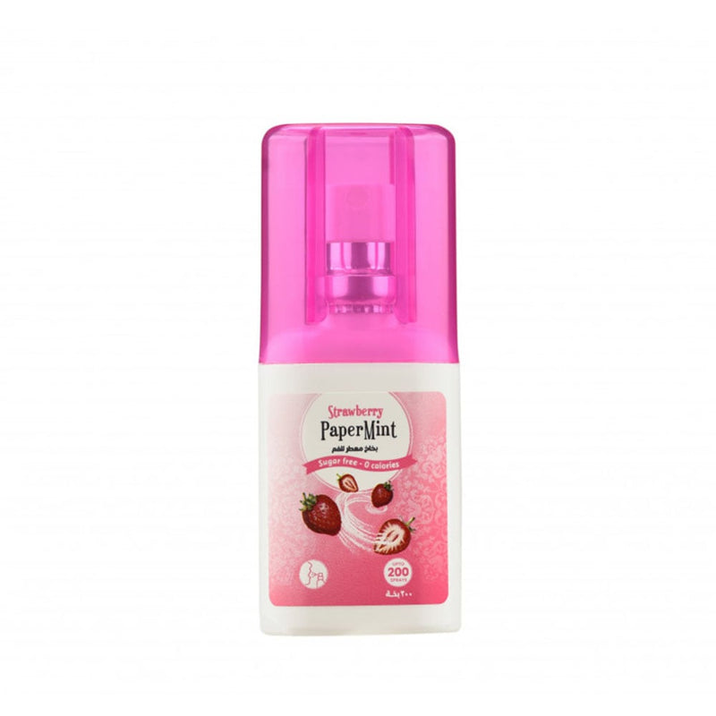 Peppermint Strawberry Mouth Spray Alcohol-Free Fresh Breath 200 Sprays, 20 ml