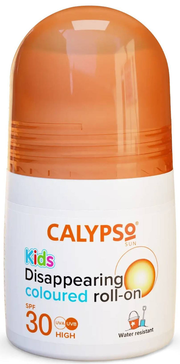 Calypso Kids Disappearing Coloured Blue Roll-On Sunscreen SPF30, 50 ml