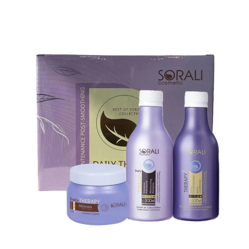 Surali Daily Hair Care Set Shampoo Conditioner Serum Argan Oil Keratin 850ml