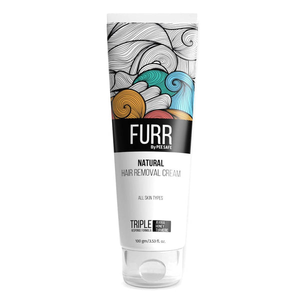 Furr Natural Hair Removal Cream Vitamin E Jojoba Oil Honey Turmeric 100g