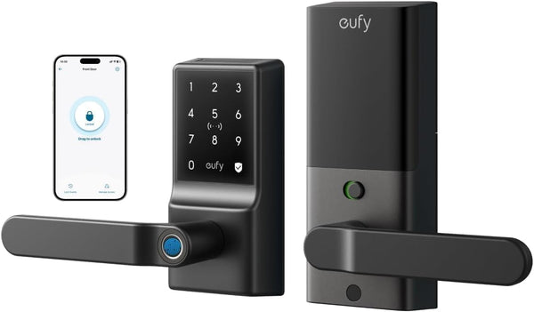 eufy Smart Lever Lock C33 Fingerprint Wi-Fi Remote Management 12-Month Battery
