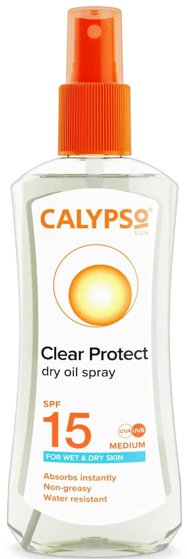 Calypso Wet & Dry Skin Oil Spray SPF 15 UVA UVB Water Resistant 200 ml
