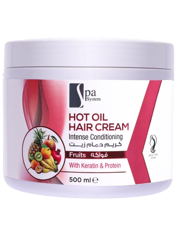 Spa System Fruits Hot Oil Hair Cream with Keratin and Protein, 500 ml