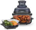 Ninja Crispi Portable Air Fryer Cooking System, CleanCrisp Glass Containers, 1.4L and 3.8L, Cyber Space FN101MEGY
