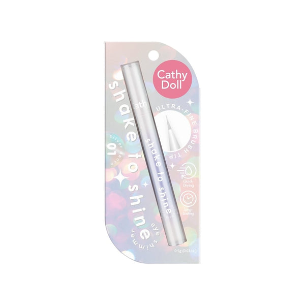 Cathy Doll Shimmer Liquid Eyeliner Quick-Drying Waterproof 01 Silver Dance