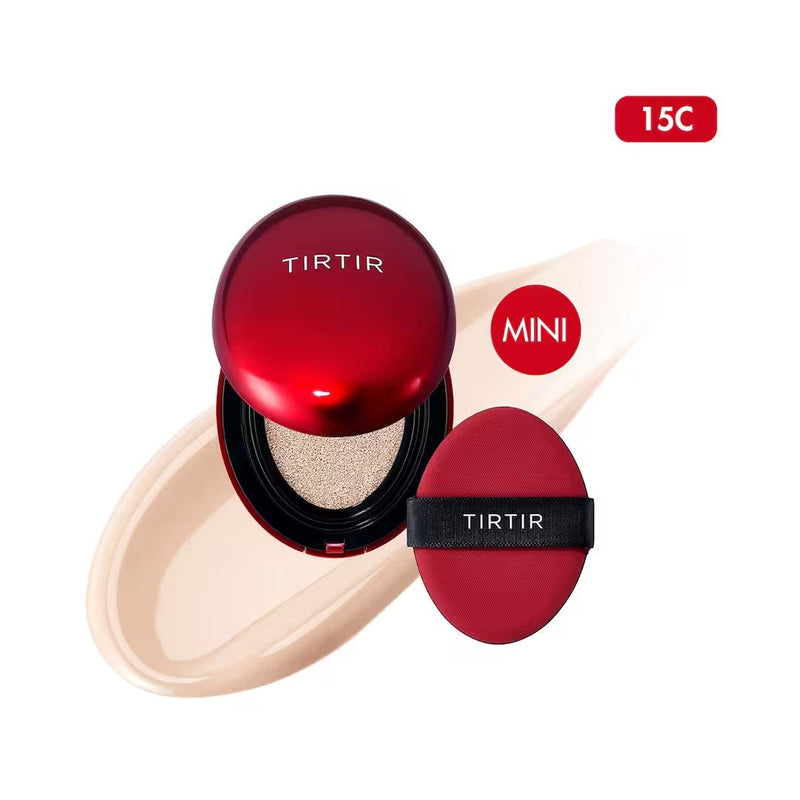 TIRTIR Mask Fit Red Mini Cushion Cream Foundation SPF 40 PA++ 15C Fair Porcelain 4.5g