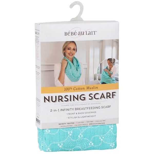 Bebe Au Lait Cotton Jersey Nursing Scarf Infinity Breastfeeding Wrap 100% Cotton, 1 Pc