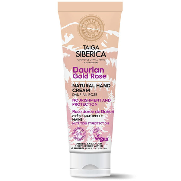Natura Siberica Nourishment & Protection Hand Cream with Organic Daurian Rose, 75 ml