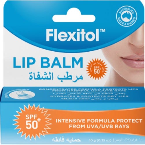 Flexitol Lip Balm SPF 50+ Moisturizing Sun Protection 10g