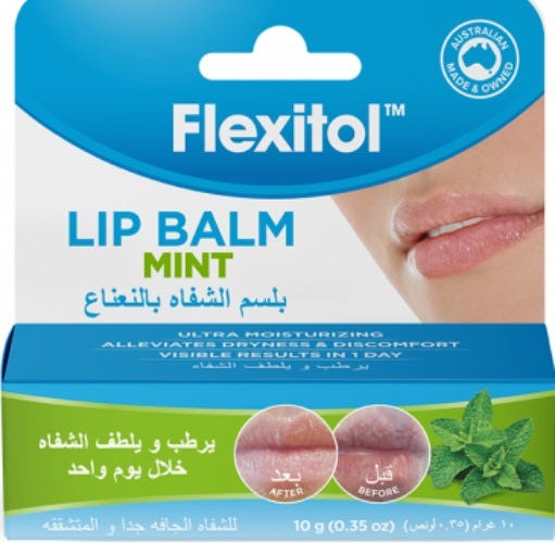 Flexitol Lip Balm Mint Moisturizing Formula 10g