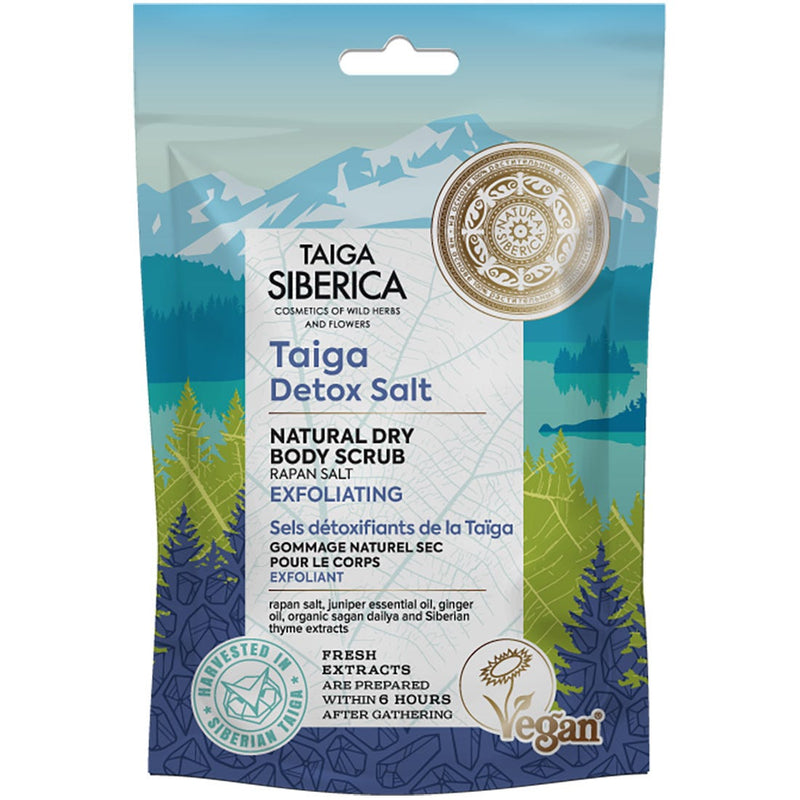 Natura Siberica Dry Body Scrub Exfoliating Rapan Salt Juniper & Ginger Oils 250 g