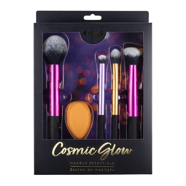 KillyS Assorted Makeup Brush Set, Synthetic Bristles, 4 Pieces