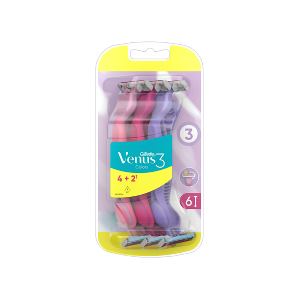 Gillette Venus 3-Blade Disposable Razor Ergonomic Design for Smooth Shaving