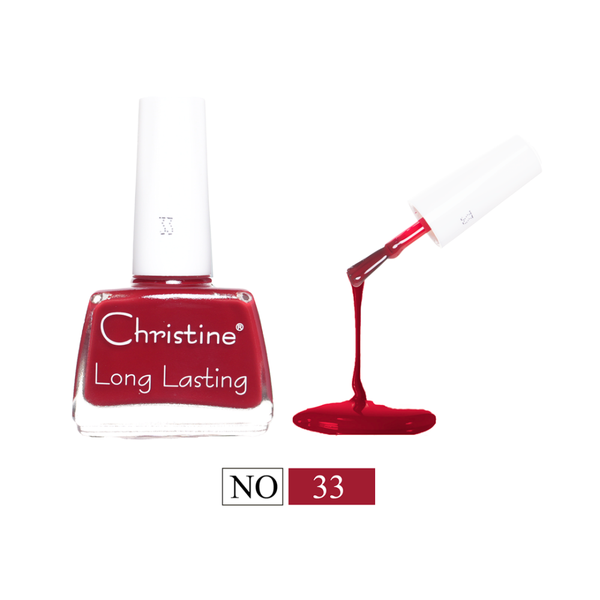 Christine Long Lasting Nail Polish Glossy Finish Shade 33