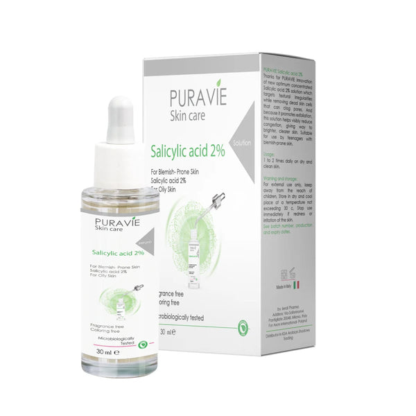 PURAVIE Salicly Acid 2% Serum Facial Serum for Oily Skin 30 ml