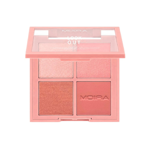 Moira Highlighter and Blush Palette Look Out 03, Four Pink Shades