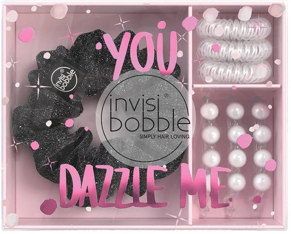 invisibobble Sparks Flying Trio Hair Accessories Set, Pearl and Metallic Effects, You Dazzle Me