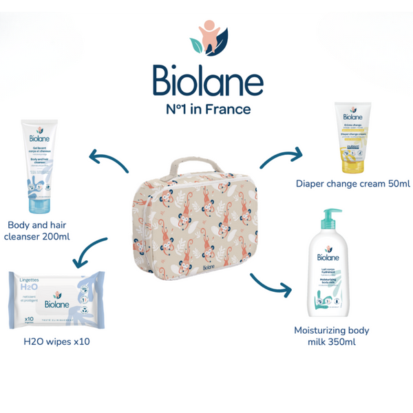 Biolane Baby Care Set Suitcase Cleansing and Moisturizing Kit 4 Items