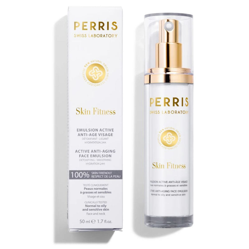 Perris Skin Fitness Active Face Emulsion, Lightweight Mattifying Hyaluronic Acid Formula, 50ml
