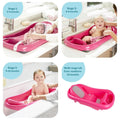 The First Years Sure Comfort Newborn to Toddler Bath Tub With Mesh Whale Sling, Pink, 1 Pc
