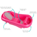 The First Years Sure Comfort Newborn to Toddler Bath Tub With Mesh Whale Sling, Pink, 1 Pc
